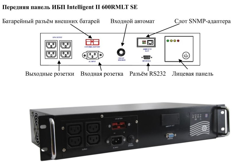Источник бесперебойного питания ELTENA Intelligent II 600RMLT se